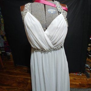 Formal white Grecian style gown